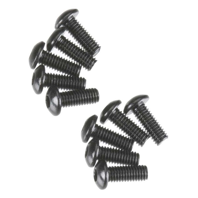 AXA114 Hex Sckt ButtonHead M3x8mm Black