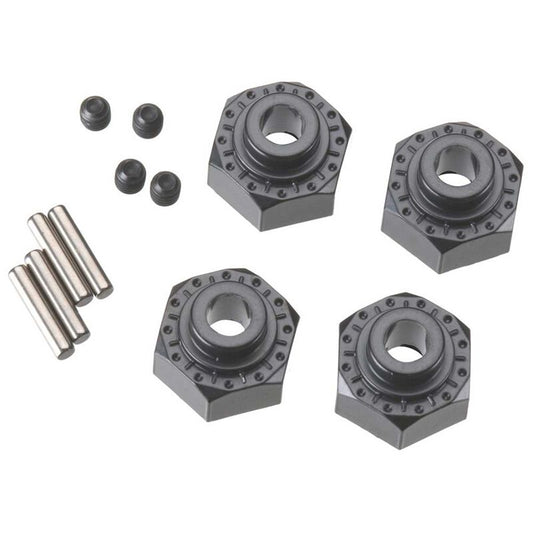 AX30429 Aluminum Hex Hub 12mm Black (4)