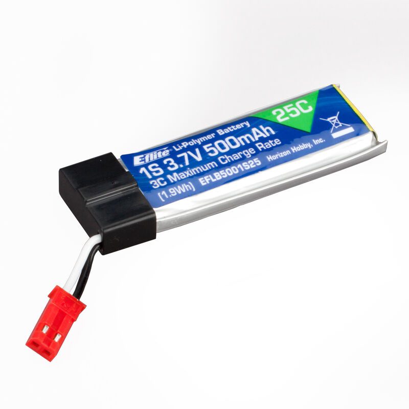 1S 3.7V 500mAh 25C Li-Po Battery JST-RCY