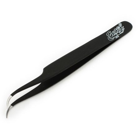 Slant Point Tweezers Black