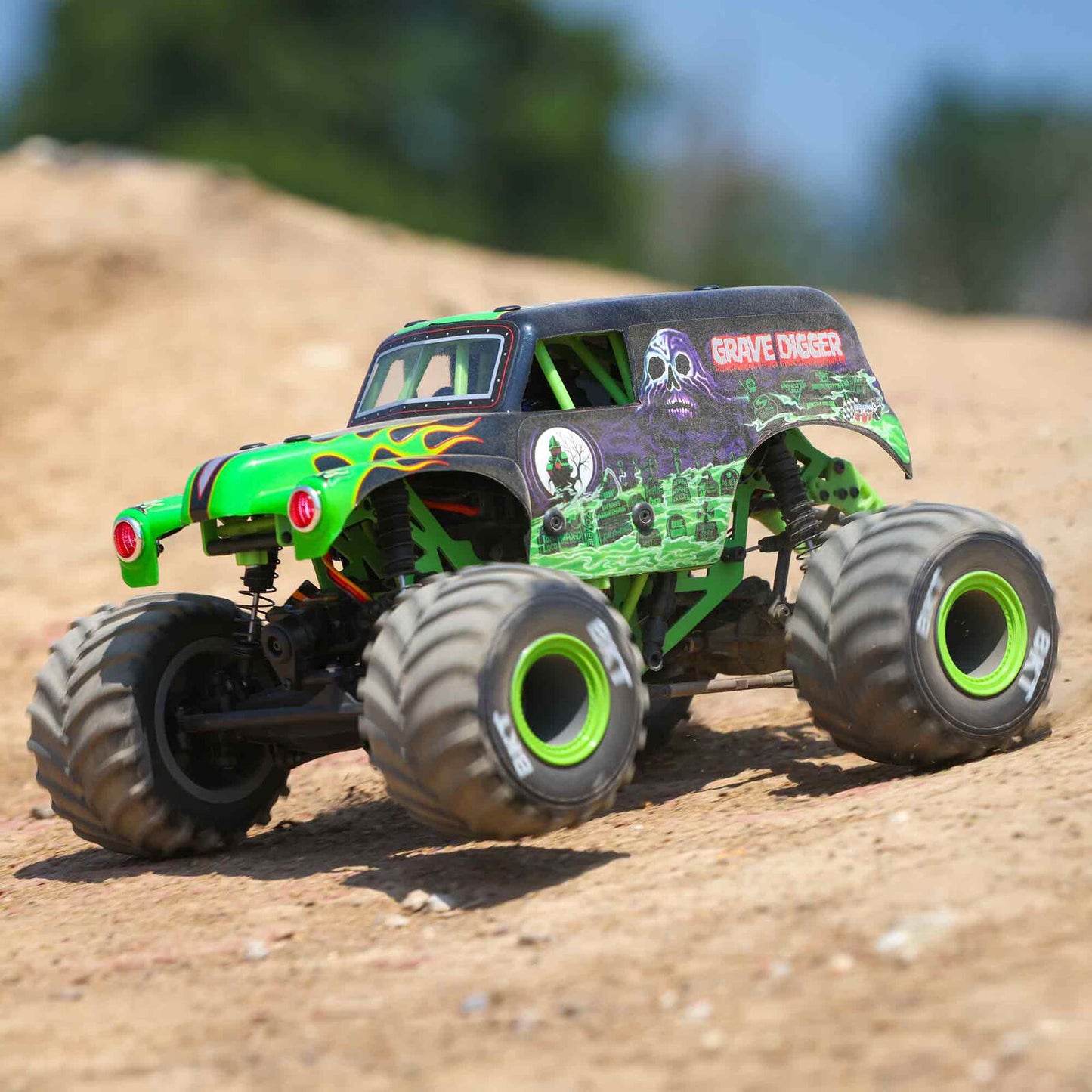 Losi 1/18 Mini LMT Grave Digger 2S 4X4 RTR Brushed Monster Truck (Battery & Charger Included)