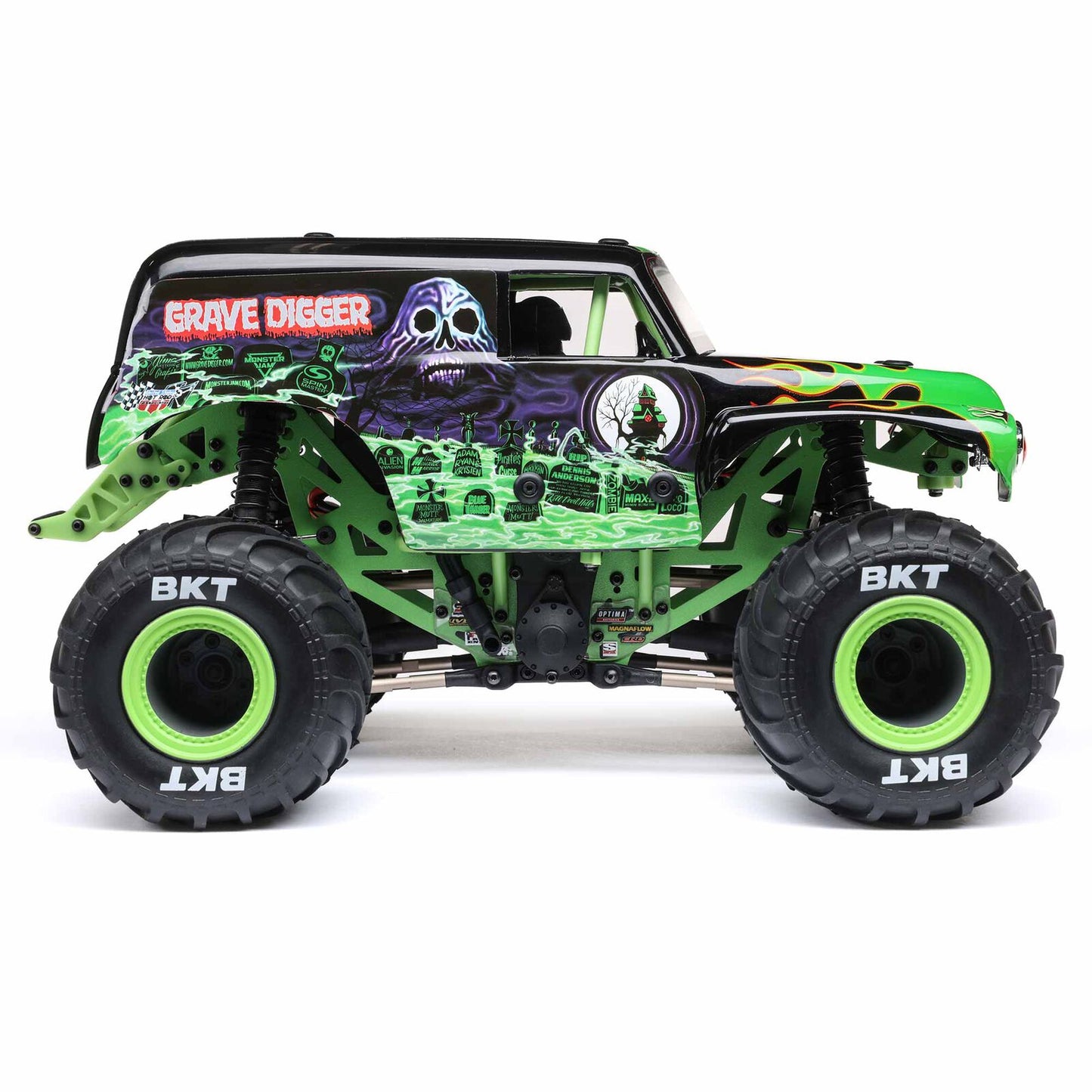 Losi 1/18 Mini LMT Grave Digger 2S 4X4 RTR Brushed Monster Truck (Battery & Charger Included)