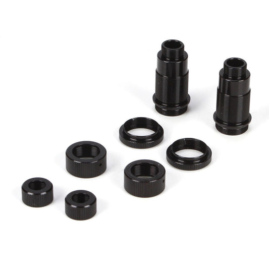 Rear Shock Body Set Al Black: Mini 8ig