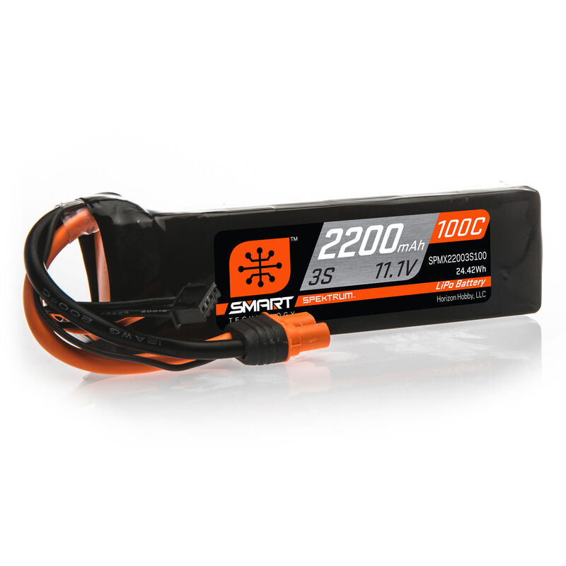 11.1V 2200mAh 3S 100C Smart LiPo Battery IC3