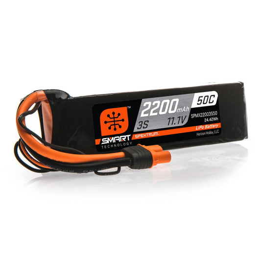 11.1V 2200mAh 3S 50C Smart LiPo Battery IC3