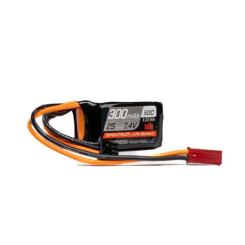 7.4V 300mAh 2S 50C LiPo Battery JST-RCY