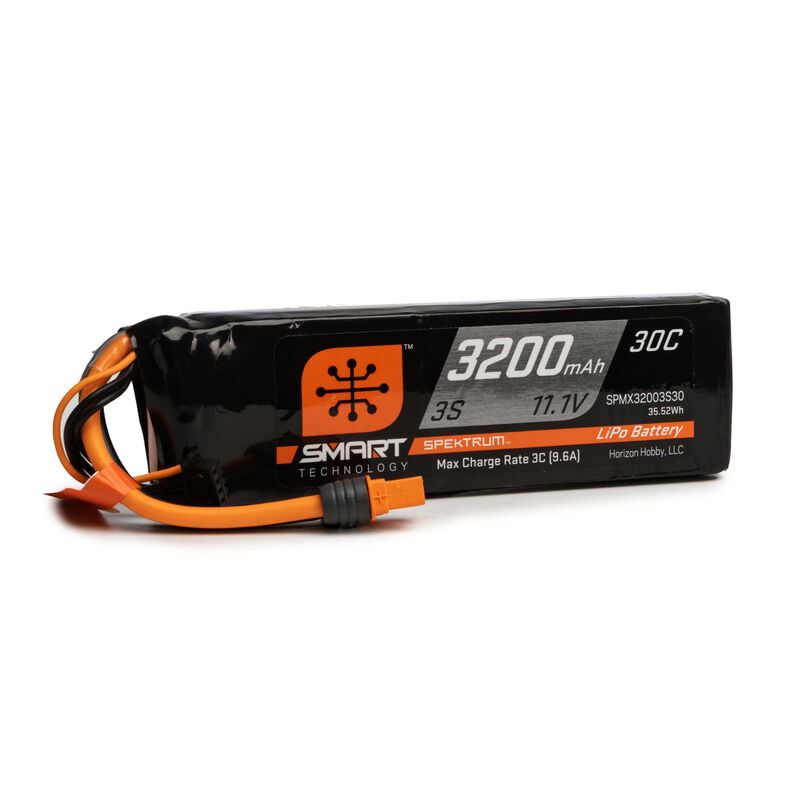 11.1V 3200mAh 3S 30C Smart LiPo Battery IC3