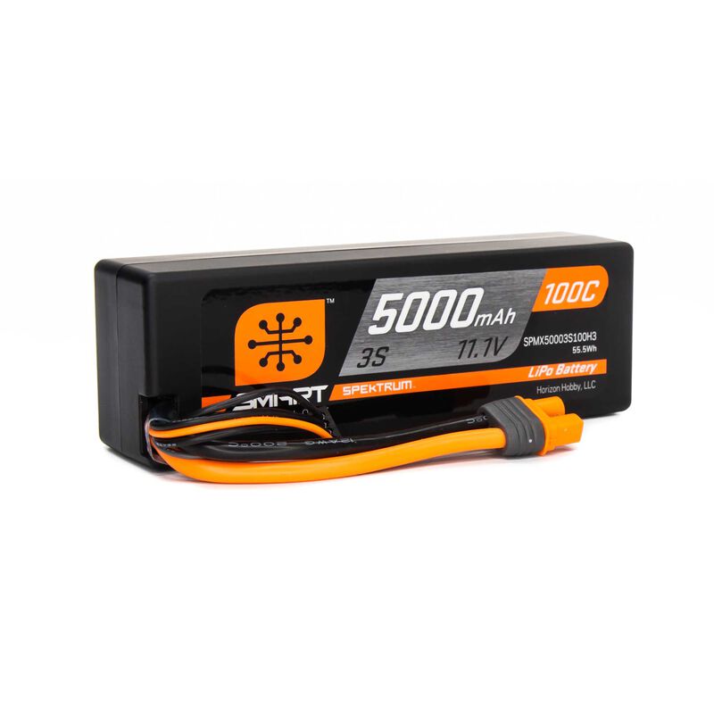 11.1V 5000mAh 3S 100C Smart Hardcase LiPo Battery IC3