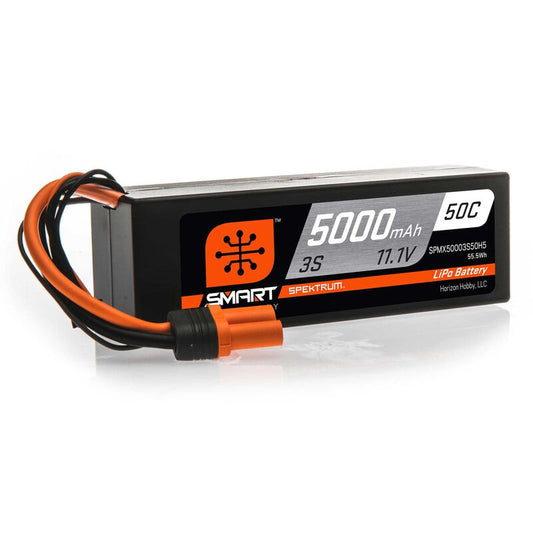 11.1V 5000mAh 3S 50C Smart Hardcase LiPo Battery IC5