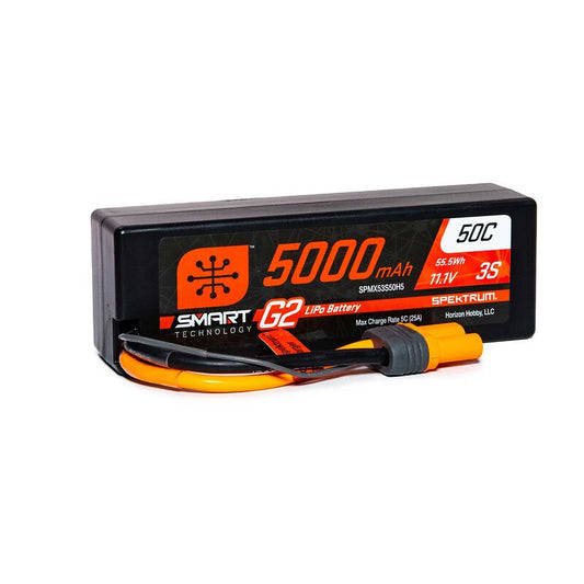 11.1V 5000mAh 3S 50C Smart G2 Hardcase LiPo Battery IC5