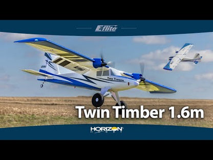 E-flite Twin Timber 1.6m BNF Basic with AS3X and SAFE Select