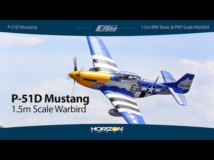 E-flite P-51D Mustang 1.5m Smart BNF Basic with AS3X and SAFE Select